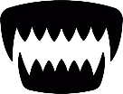 Mouth with pointy teeth